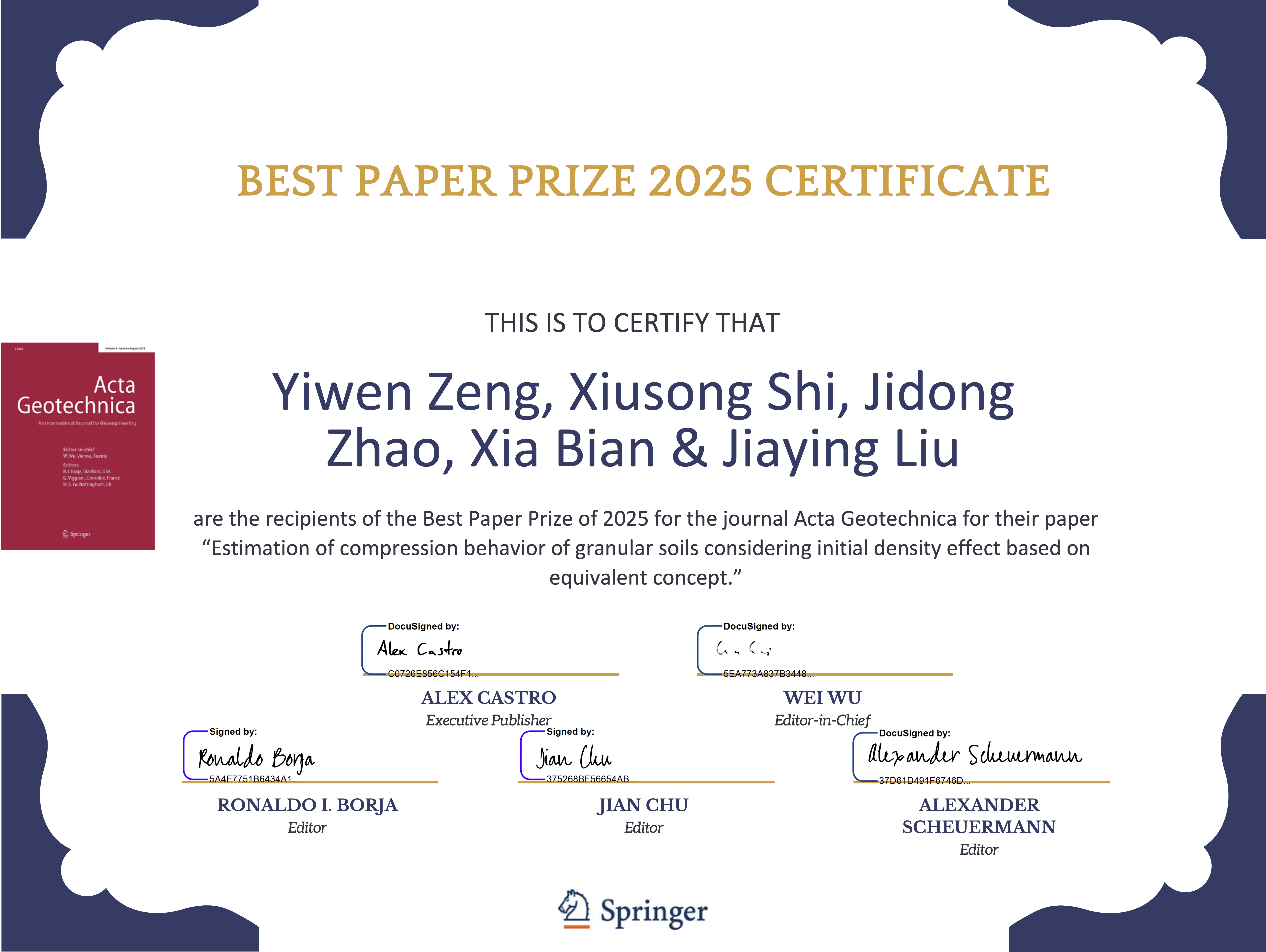 AG Best Paper Award