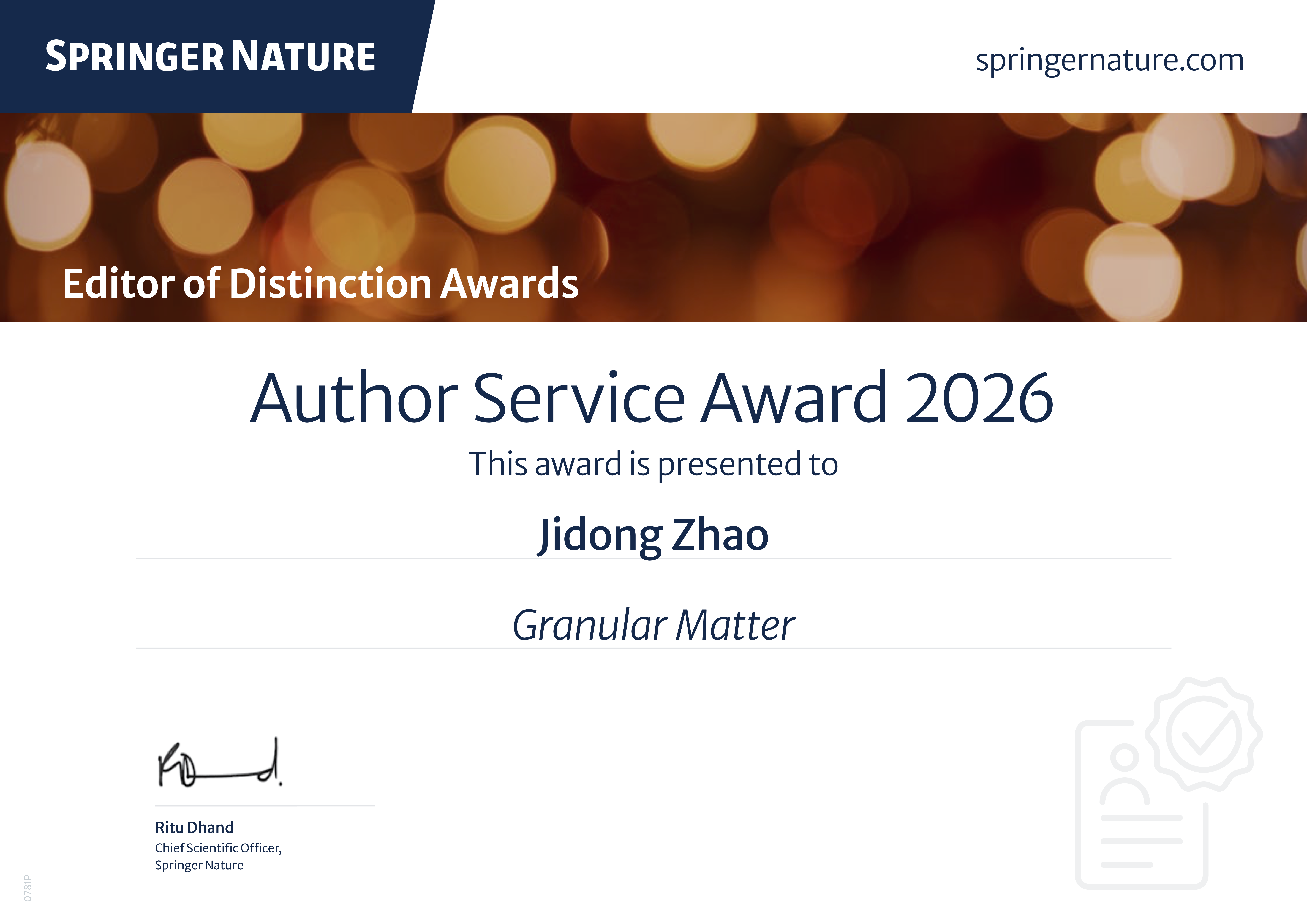 EoD 2026 Award